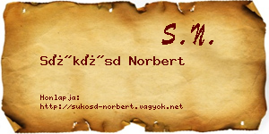 Sükösd Norbert névjegykártya