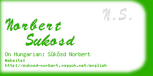 norbert sukosd business card